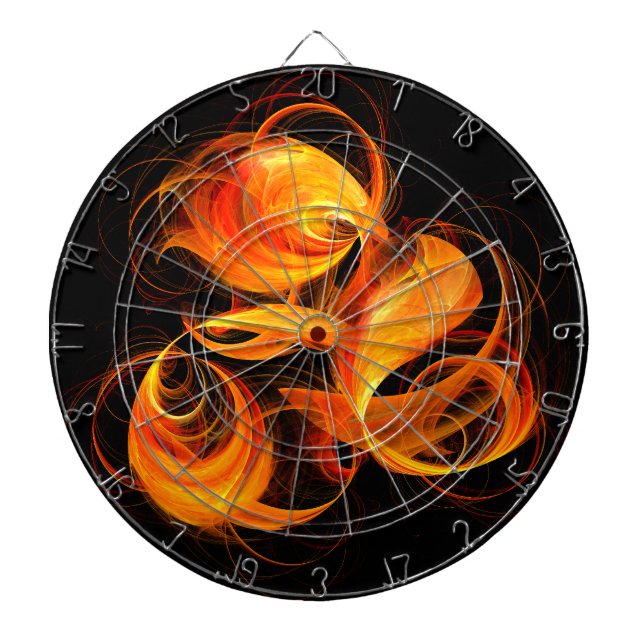 Fireball Abstrakt Art Darttavla (Framsidan)