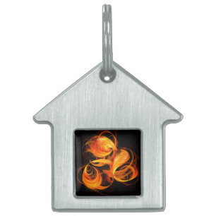 Fireball Abstrakt Art House Namnbricka Husdjur