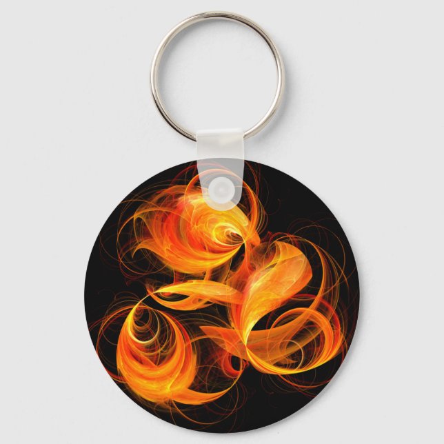 Fireball Abstrakt Art Keychain Nyckelring (Framsida)