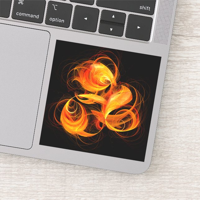 Fireball Abstrakt Art Klistermärken (Detalj)