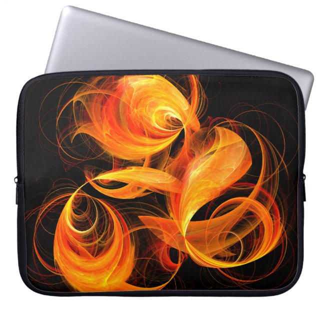 Fireball Abstrakt Art Laptop sleeve (Framsidan)