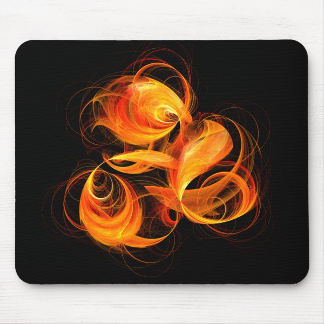 Fireball Abstrakt Art Mousepad Musmatta (Framsidan)