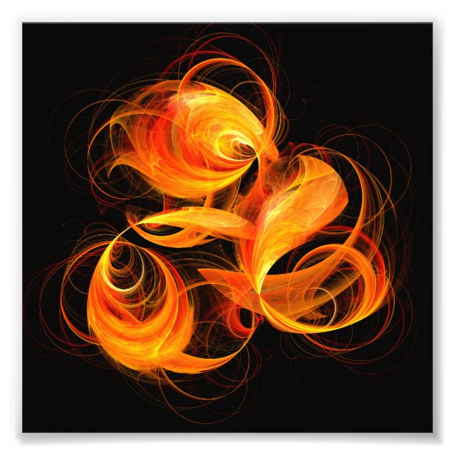 Fireball Abstrakt Art Photo Print Fototryck (Framsidan)