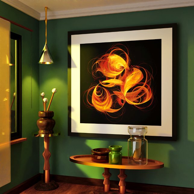Fireball Abstrakt Art Poster (Fireball Abstract Art Poster)