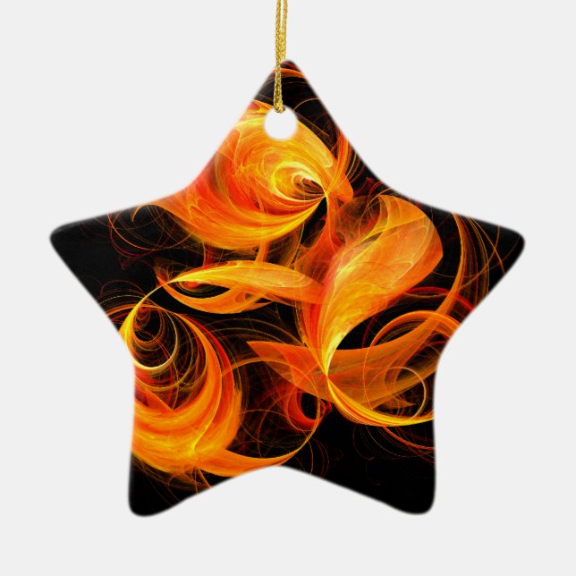 Fireball Abstrakt Art Star Ornament (Framsidan)