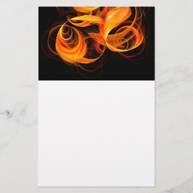Fireball Abstrakt Art Stationery Brevpapper (Framsida)