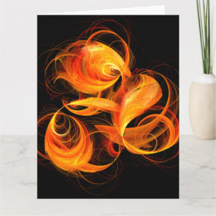 Fireball Abstrakt Art Tack Kort