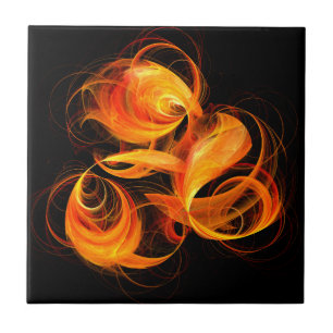 Fireball Abstrakt Art Tile Kakelplatta