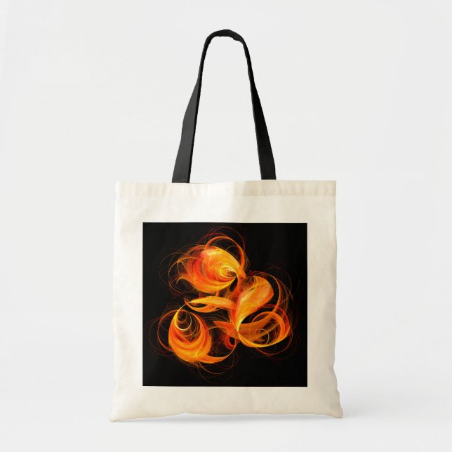 Fireball Abstrakt Art Tote Bag Tygkasse (Framsidan)