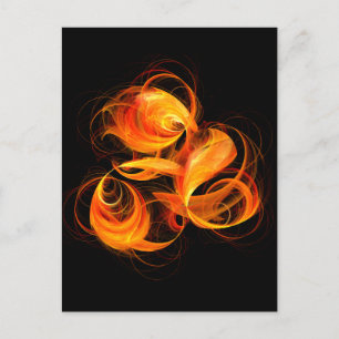 Fireball Abstrakt Art-vykort Vykort