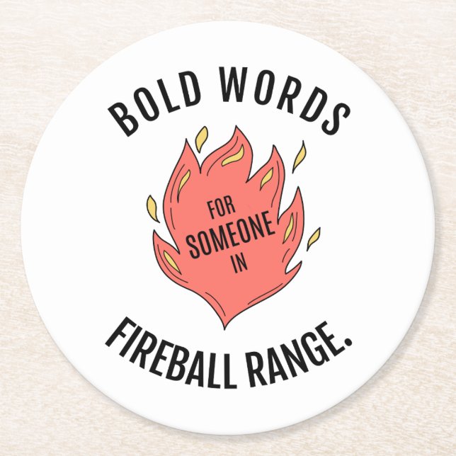 Fireball D&D-Underlägg Underlägg Papper Rund (Framsidan)