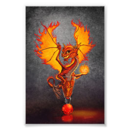 Fireball Dragon 4x6-utskrift Fototryck