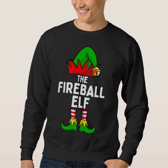 Fireball Elf-familjen, den fantastiska julmatchnin Lång Ärmad Tröja (Framsida)
