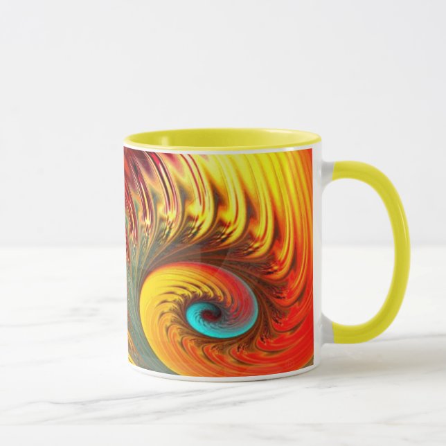 Fireball Mandelbrot Fractal Spiral Mugg (Höger)