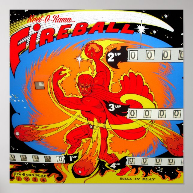 Fireball Pinball Poster (Framsidan)
