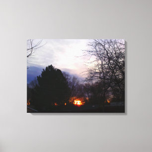 Fireball Sunrise Wrapped Canvas