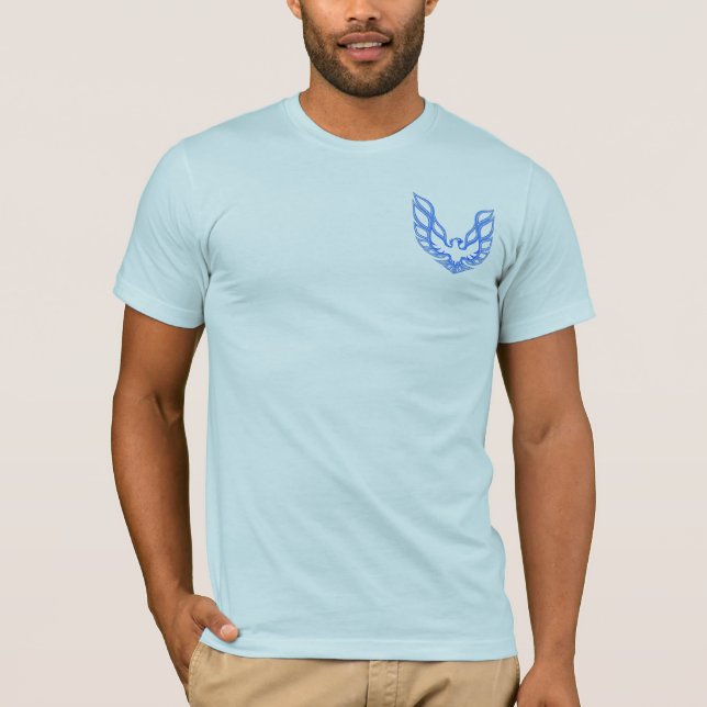 Firebird blått. Trans.-förmiddag T Shirt (Framsida)