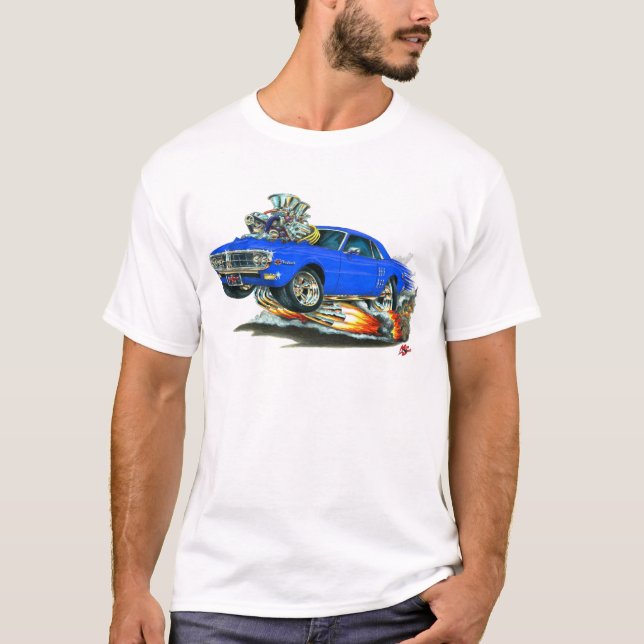Firebird blåttbil 1967-68 tee (Framsida)