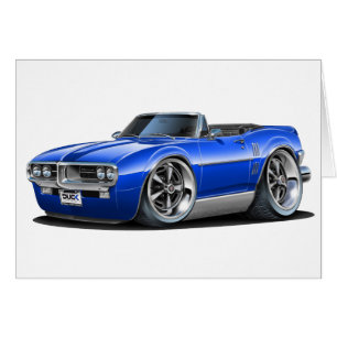 Firebird blåttcabriolet 1967 hälsningskort