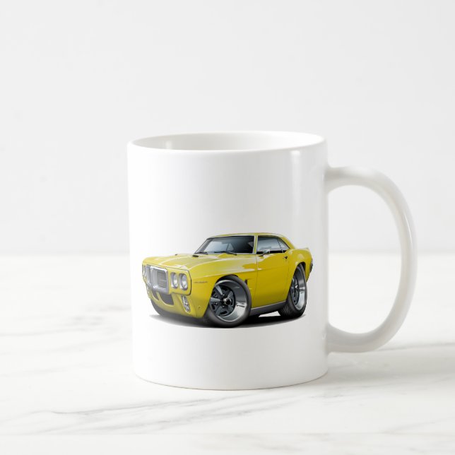 Firebird gul bil 1969 kaffemugg (Höger)