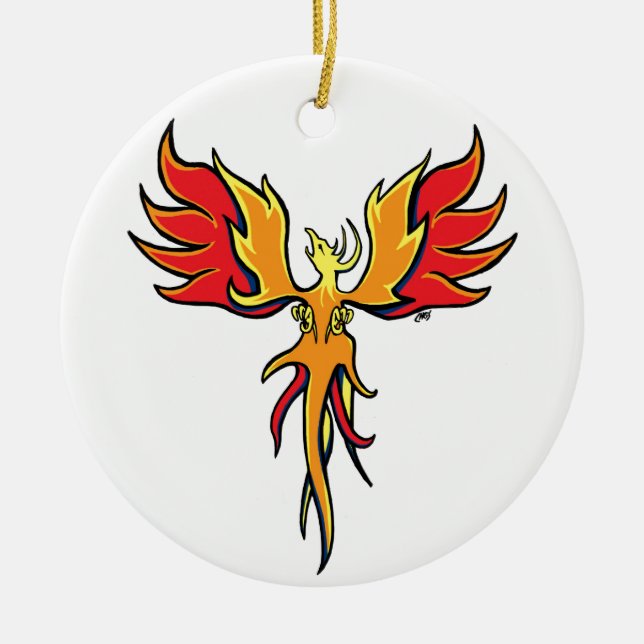 Firebird Julgransprydnad Keramik (Framsidan)