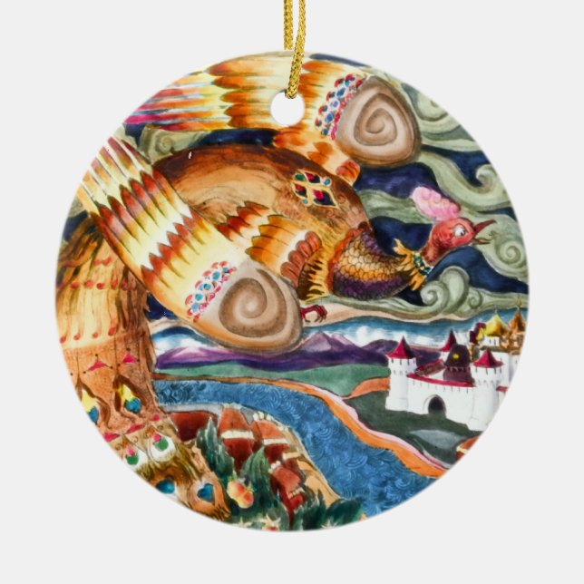 Firebird prydnad julgransprydnad keramik (Framsidan)