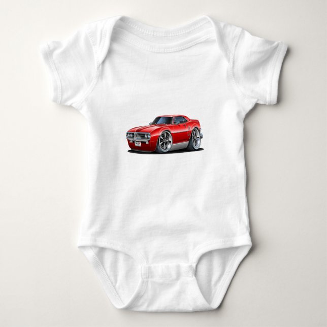 Firebird röd bil 1967 tee (Framsida)
