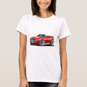 Firebird röd cabriolet 1967 t shirt
