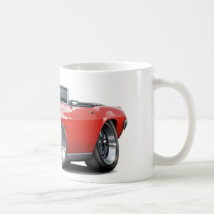 Firebird röd cabriolet 1969 kaffemugg