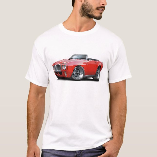 Firebird röd cabriolet 1969 t shirt (Framsida)