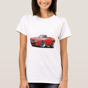 Firebird röd cabriolet 1969 t shirt