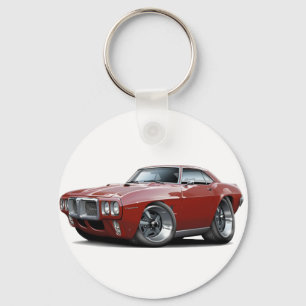 Firebird rödbrun bil 1969 nyckelring