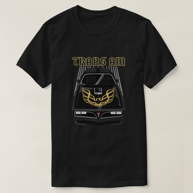 Firebird Trans am 77-78 - Black and Guld Essential T Shirt (Design framsida)