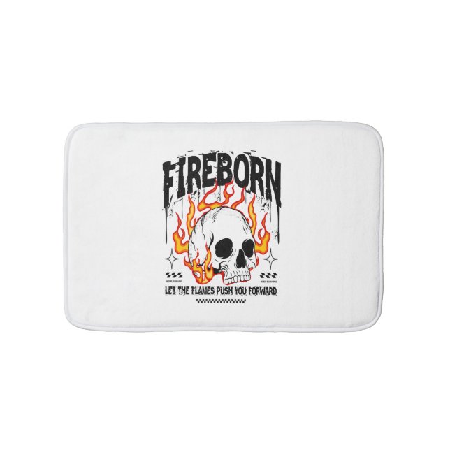 Fireborn Skull Urban Streetwear Badrumsmatta (Framsidan)