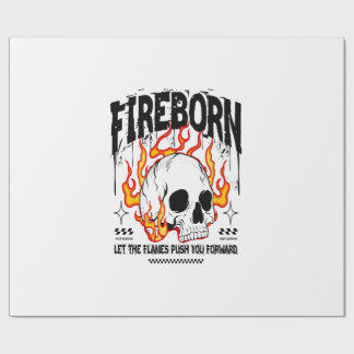 Fireborn Skull Urban Streetwear Presentpapper