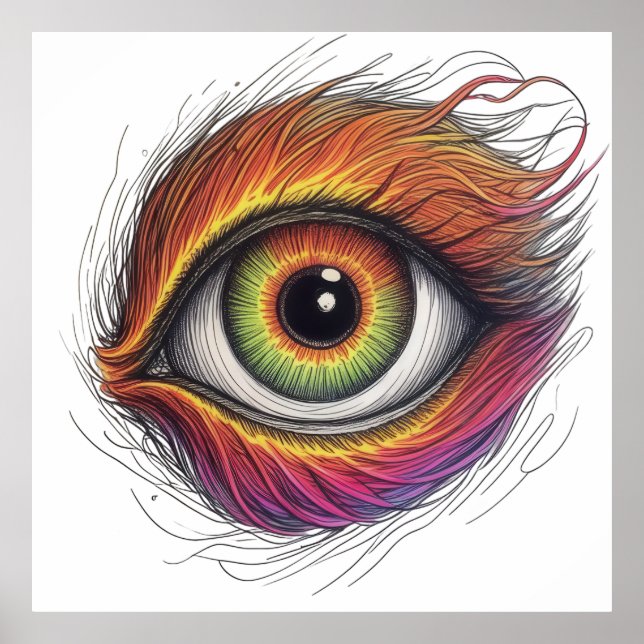 Fireburst Öga Poster (Framsidan)