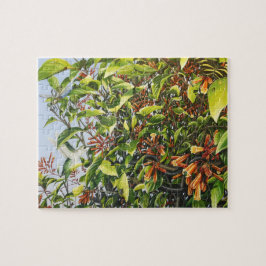 Firebush med hummingbird- och insektpussel pussel