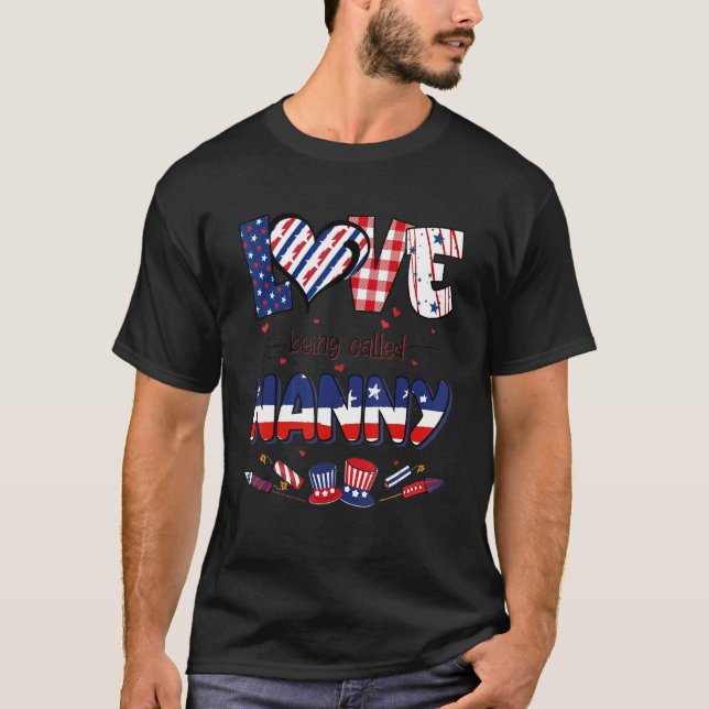 Firecracker American Flagga Proud Kärlek anropas T Shirt (Framsida)