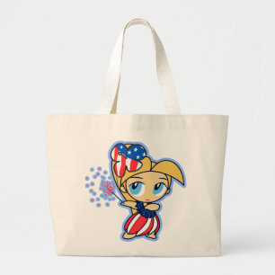 Firecracker Hula Girl Bags & Totes Jumbo Tygkasse