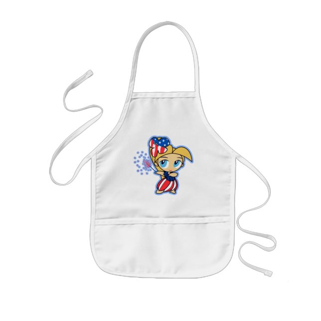 Firecracker Hula Girl Barn apron Barnförkläde (Framsidan)