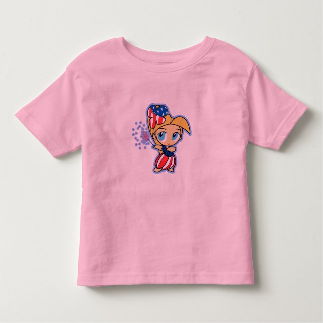 Firecracker Hula Girl Infants & Småbarn T-shirts (Framsida)