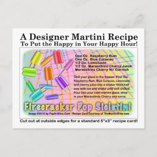 Firecracker Ice Cream Martini Recept Card-vykort Vykort