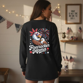 Firecracker Mama 4:e juli Matchande Familj T Shirt