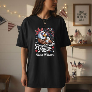 Firecracker-Mamma 4:e juli-matchningsfamiljen T Shirt