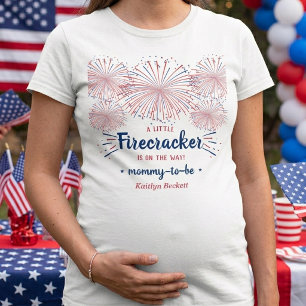 Firecracker På Väg! 4:e Juli Baby Shower T Shirt