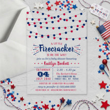 Firecracker På Vägen! 4:e Juli Baby Shower