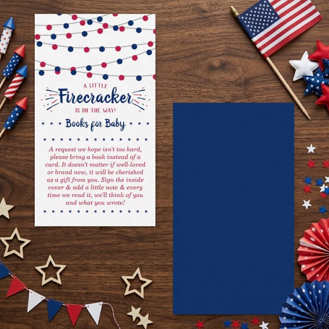 Firecracker På Vägen! 4:e Juli Bebis Shower Tilläggskort (Skapare uppladdad)