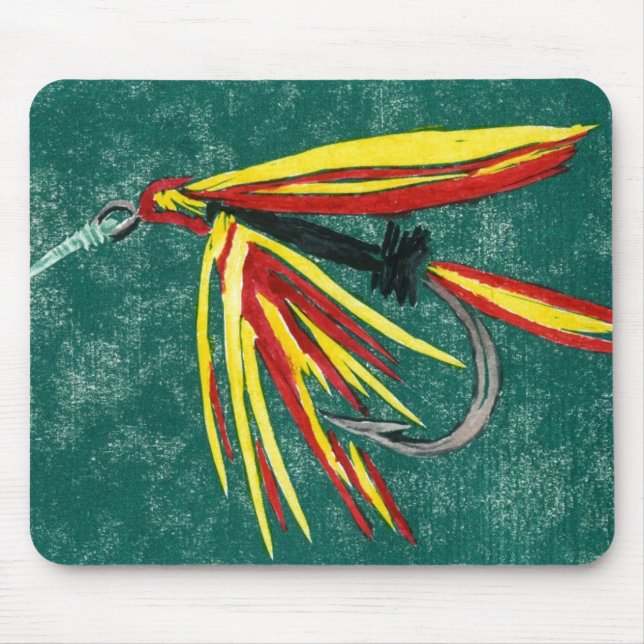 "Firecracker" Trout Fly Mousepad Musmatta (Framsidan)
