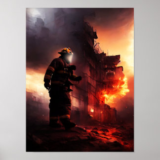 Firefighter 3 12 x 16 (projektionsyta) Poster