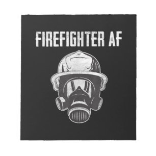 Firefighter AF Gasmask Funny Firefighter Anteckningsblock